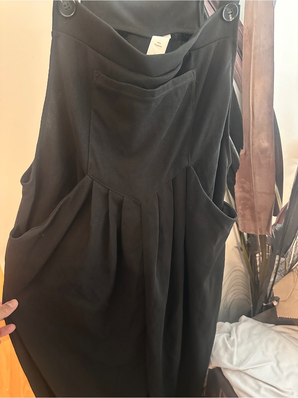 HALARA Black Relaxed Fit Jumpsuit Overalls - Picture 3 of 9